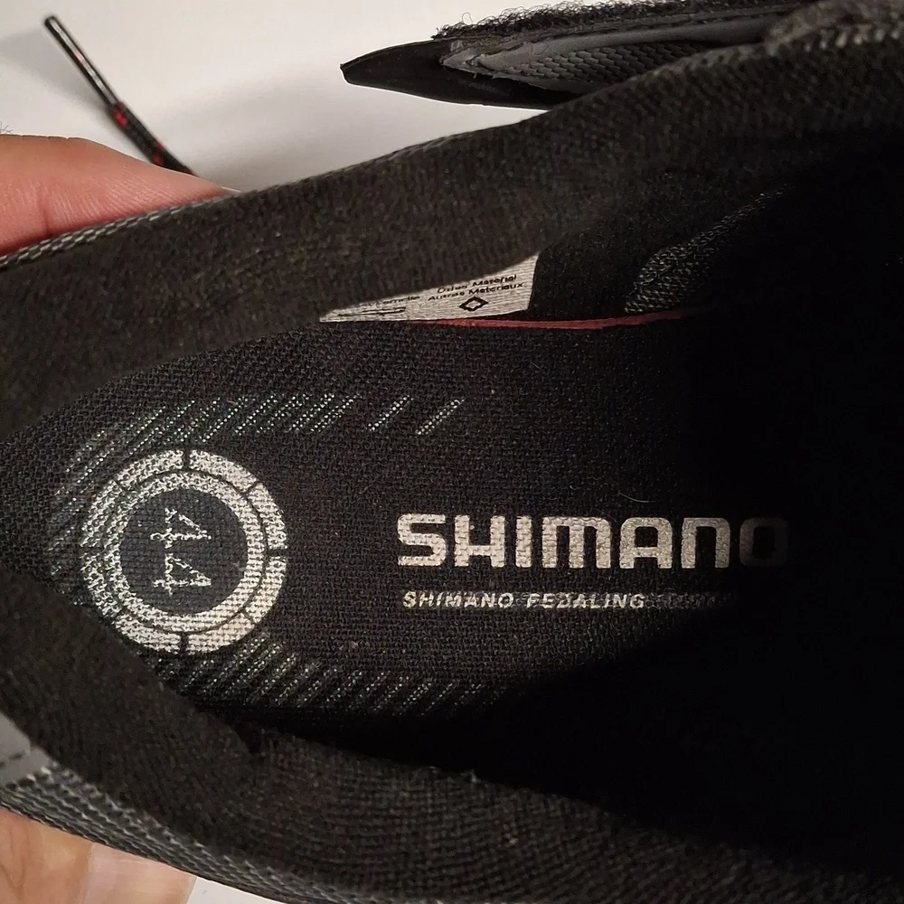 Shimano MTB Men's Cycling Shoes Gray & Red Size 44 (9.5) - Picture 7 of 7